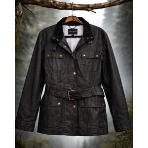 Banana Republic Black Waxed Cotton Field Jacket ASO Bella Swan XL